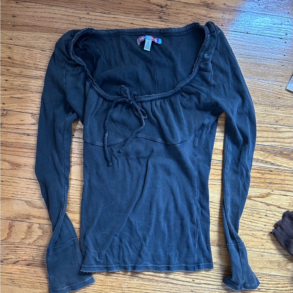 Charcoal Black Top Urban Outfitters Large